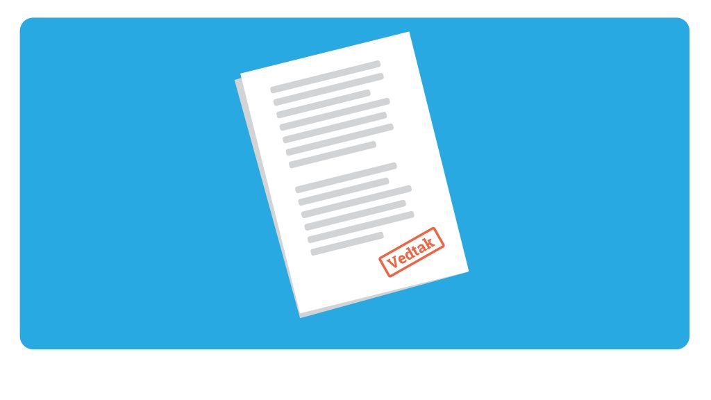 tegning av et vedtak