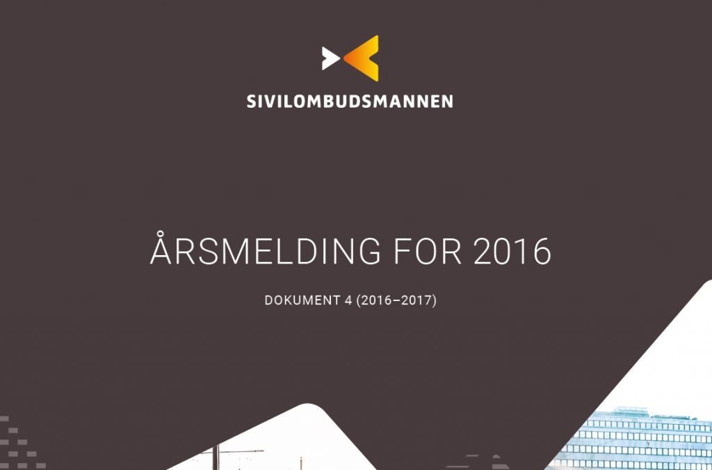 Forsiden på årsmeldingen 2016