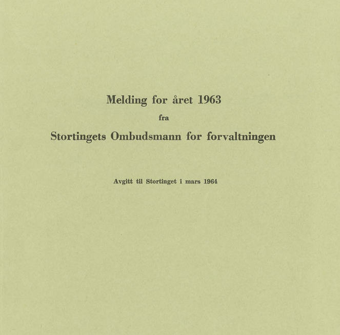 Årsmeldingen fra 1963